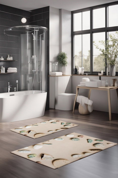 Mijölnir Juego de alfombrillas de baño CT-5371 de 2 piezas Multicolor